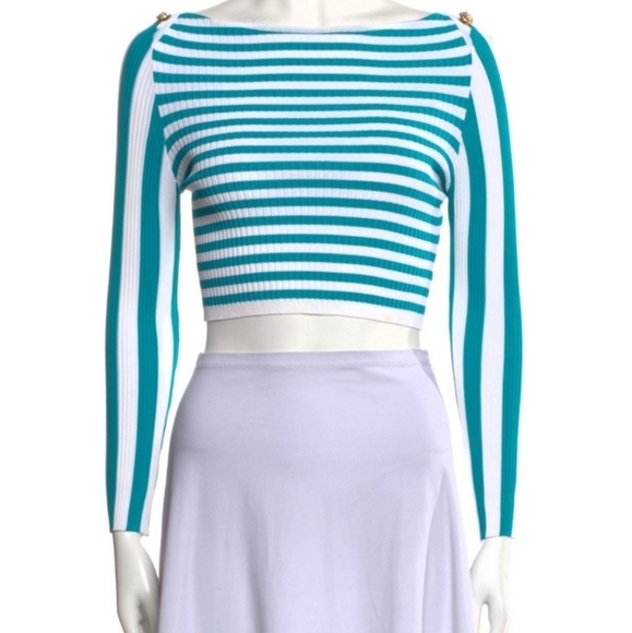 Versace Tops - NWOT-Gianni Versace Shoulder Crop top